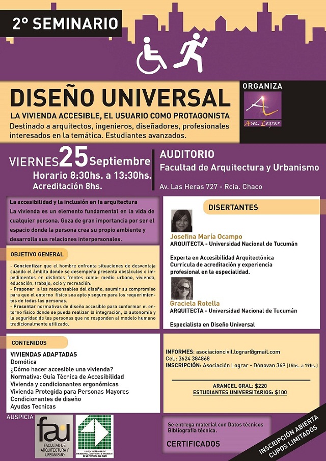 Seminario Diseño Universal – UNNE Fac. Arq. y Urbanismo- Chaco ...
